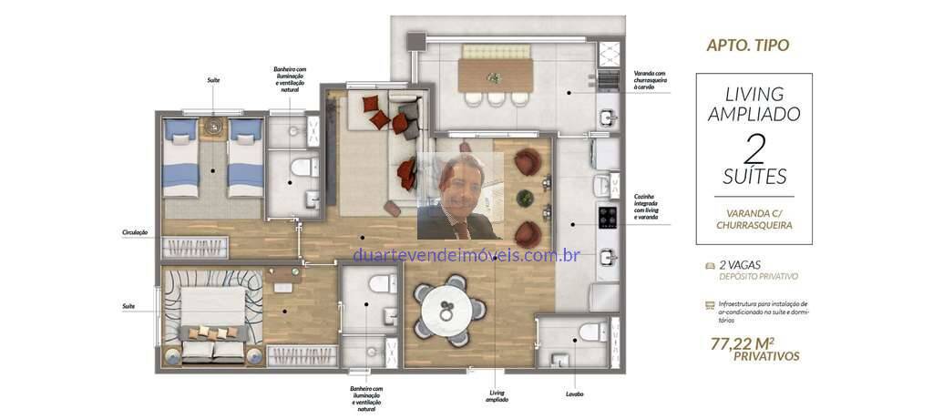 Apartamento à venda com 2 quartos, 77m² - Foto 31